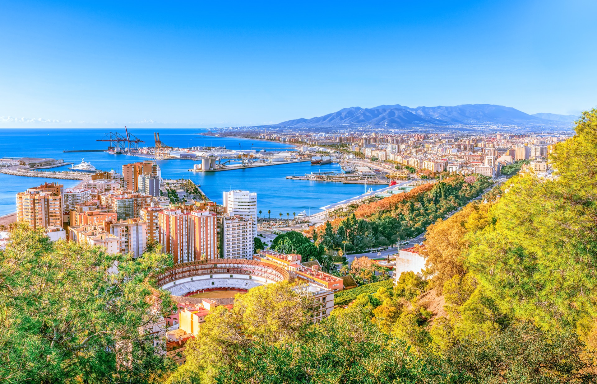 Panorámica de la ciudad de Málaga